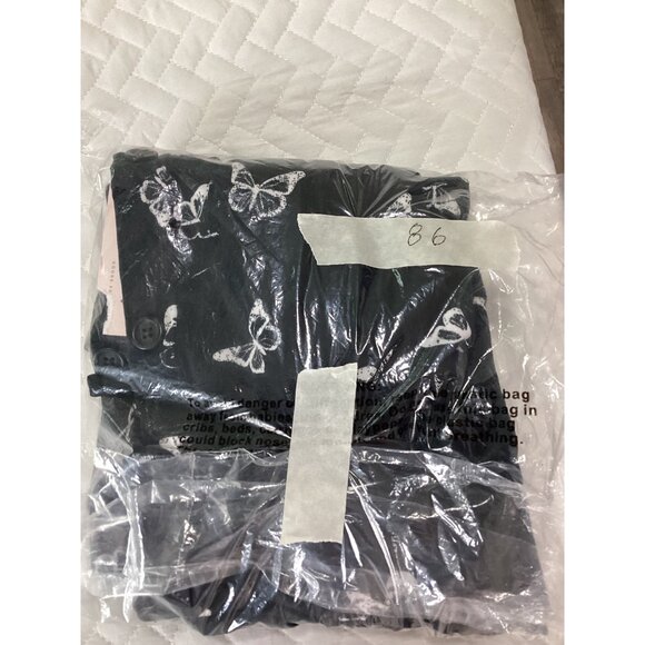 SO Girls Plus 16 Button Front Black Dress Butterfly Print Casual Wear Outfits - Picture 6 of 6